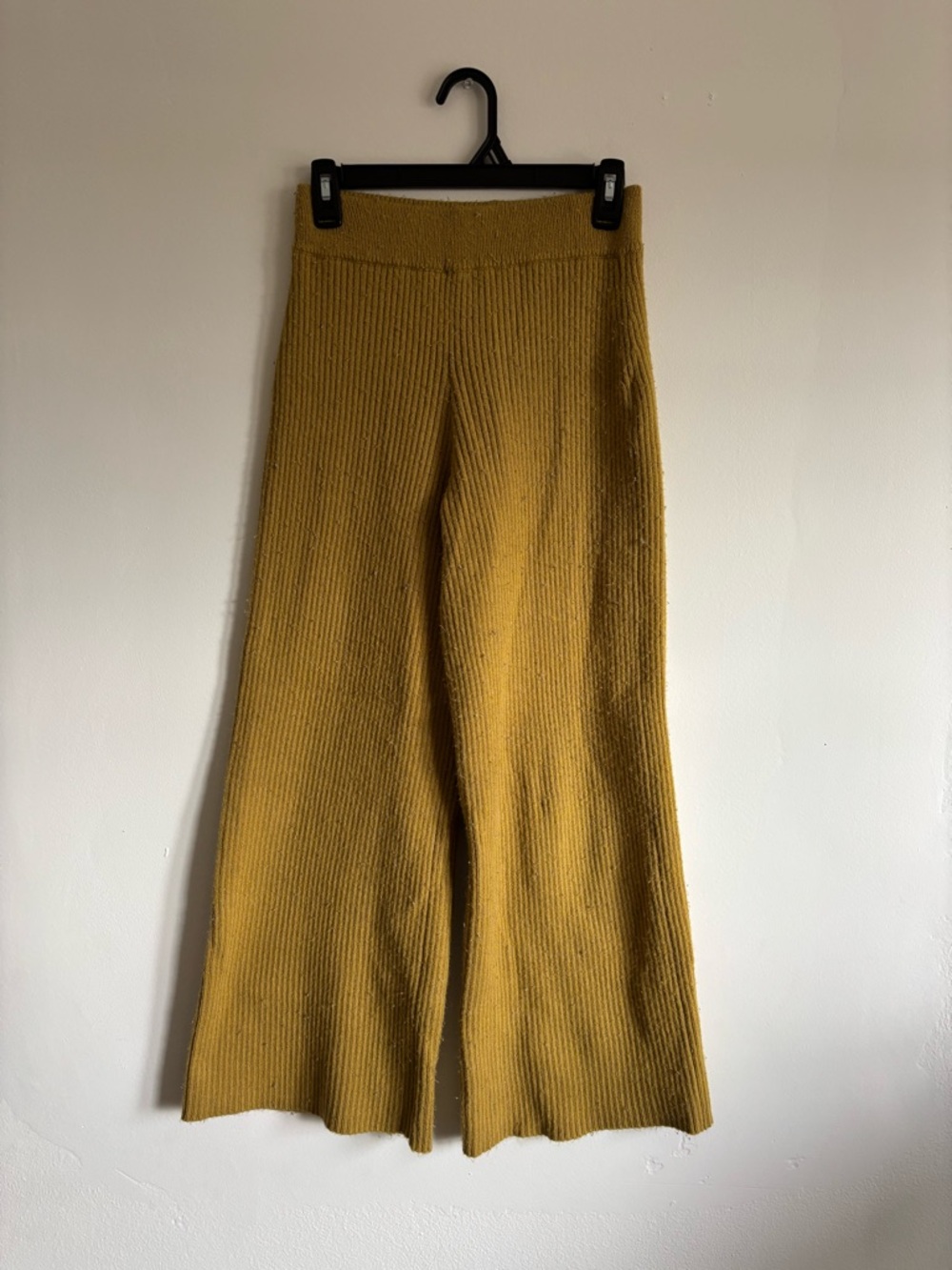 Roolee Mustard Ribbed Knit Sweater Top